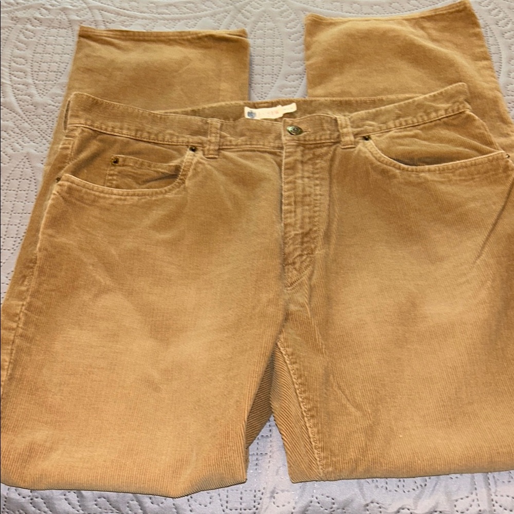 J. Crew Tan Corduroy Pants Classic Straight-Leg